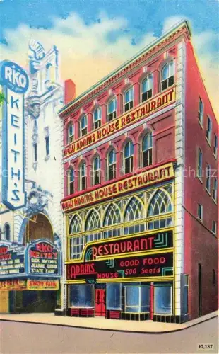 AK / Ansichtskarte BOSTON  Massachusetts USA New Adams House Restaurant Illustration