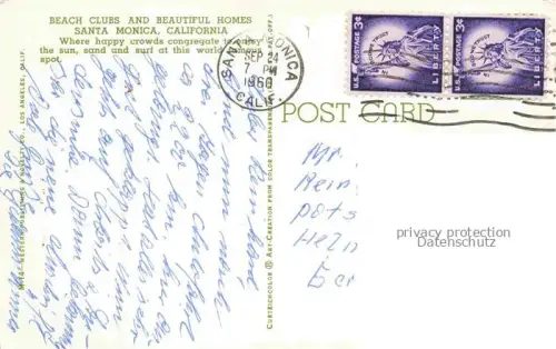AK / Ansichtskarte Santa Monica California USA Beach Clubs and beautiful homes
