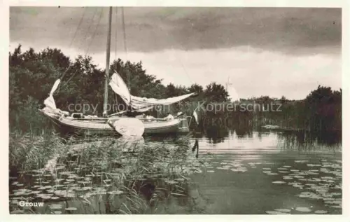 AK / Ansichtskarte Grouw Friesland NL Segelboot