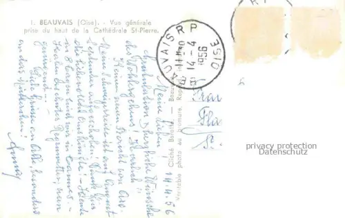 AK / Ansichtskarte BEAUVAIS  60 Oise Vue generale prise du haut de la Cathedrale St Pierre
