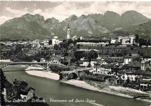 AK / Ansichtskarte Belluno Veneto IT Panorama col Sacro Piave