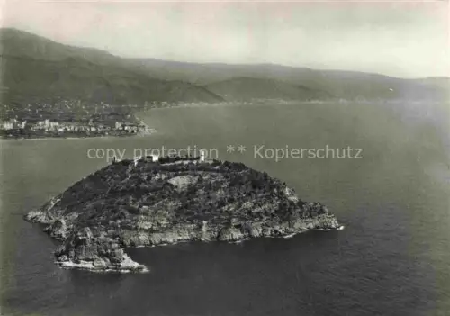 AK / Ansichtskarte ALAssIO Savona Liguria IT Isola Gallinara Fliegeraufnahme