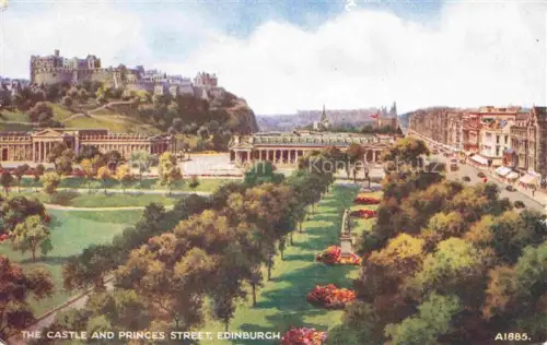 AK / Ansichtskarte EDINBURGH  SCOTLAND UK The Castle and Princes Street