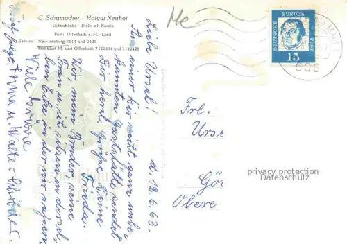 AK / Ansichtskarte OFFENBACH  MAIN Hofgut Neuhof Gutsschaenke