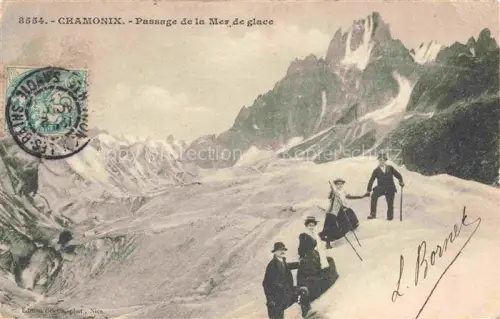 AK / Ansichtskarte CHAMONIX BONNEVILLE 74 Haute-Savoie Passage Mer de glace
