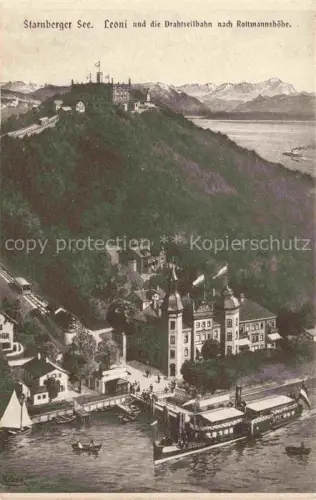 AK / Ansichtskarte Starnbergersee Starnberg Bayern Leoni Drachtseilbahn Rottmanns hoehe 