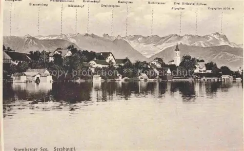 AK / Ansichtskarte Starnbergersee Starnberg Bayern Panorama Seeshaupt  