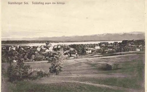 AK / Ansichtskarte Starnbergersee Starnberg Bayern Feldafing gegen das Gebirge Panorama
