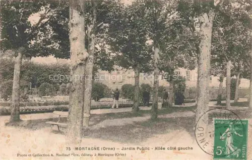 AK / Ansichtskarte Mortagne-au-Perche 61 Orne Jardin Public Allee cote gauch 