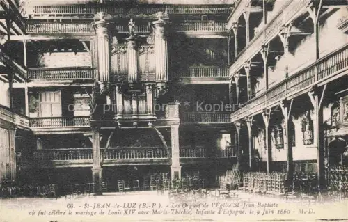 AK / Ansichtskarte Orgel Kirchenorgel Organ Orgue St Jean de Luz 