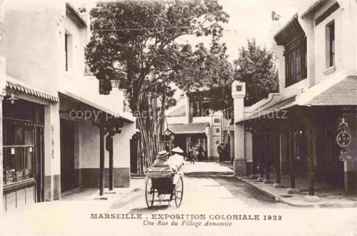 AK / Ansichtskarte Exposition Coloniale Marseille 1922  Rue du Village Annamite 