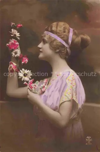 AK / Ansichtskarte Foto Noyer A Paris Nr. 2170 Frau Blumenkette 