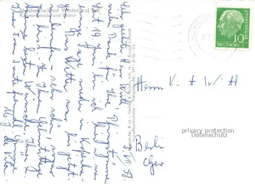 AK / Ansichtskarte WESTERLAND Sylt Kurpromenade und Strand