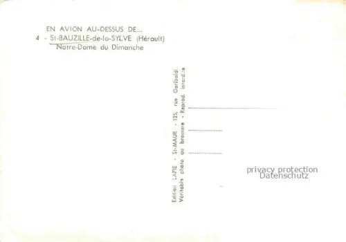 AK / Ansichtskarte St-Bauzille-de-la-Sylve LODEVE 34 Herault Notre-Dame du Dimanche vue aérienne