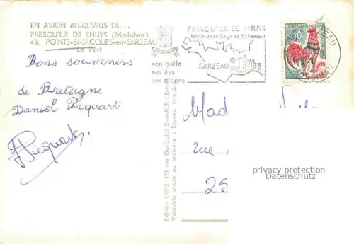 AK / Ansichtskarte Pointe St-Jacques-en-Sarzeau Vannes 56 Morbihan Vue aérienne du port