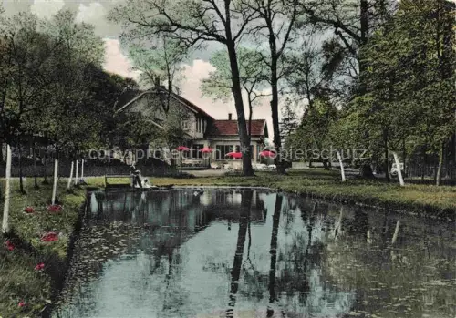 AK / Ansichtskarte Bad Rothenfelde Osnabrueck Café Restaurant Forstgarten Teich