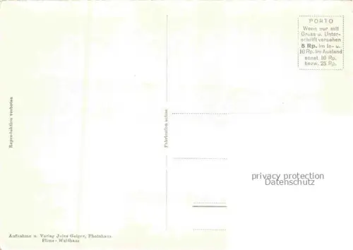 AK / Ansichtskarte Jlanz Ilanz Glion GR Panorama Blick gegen Brigelserhoerner und Bifertenstock Alpen