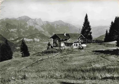 AK / Ansichtskarte Mels Sarganserland SG Zwerghuesli mit Blick gegen Sargans und Falknis Alpen
