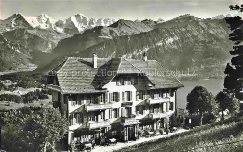 AK / Ansichtskarte Beatenberg Thunersee BE Hotel Oberland Blick gegen Aiger Moench Jungfrau Berner Alpen