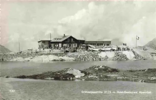 AK / Ansichtskarte Grimsel-Pass 2162 BE Hotel Restaurant Alpenroesli Alpenpass