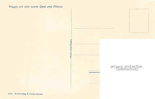 AK / Ansichtskarte Weggis Vierwaldstaettersee LU Panorama mit neuem Quai und Pilatus