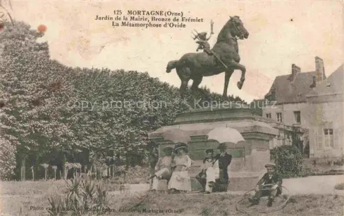 AK / Ansichtskarte Mortagne-au-Perche 61 Orne Jardin Mairie Bronze Fremiet 