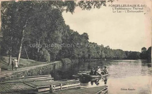AK / Ansichtskarte Forges-les-Eaux Dieppe 76 Seine-Maritime L Etablissement Thermal Le Lac 