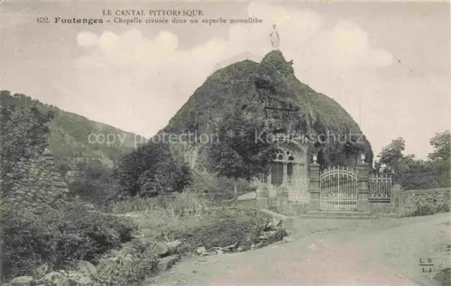 AK / Ansichtskarte Fontanges MAURIAC 15 Cantal Chapelle creusee dans un superbe monolithe