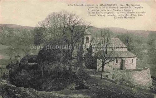 AK / Ansichtskarte Marmanhac AURILLAC 15 Cantal Chapelle romane de Roquematou