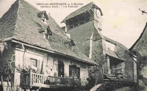 AK / Ansichtskarte Cros-de-Ronesque Aurillac 15 Cantal Eglise Le Porche