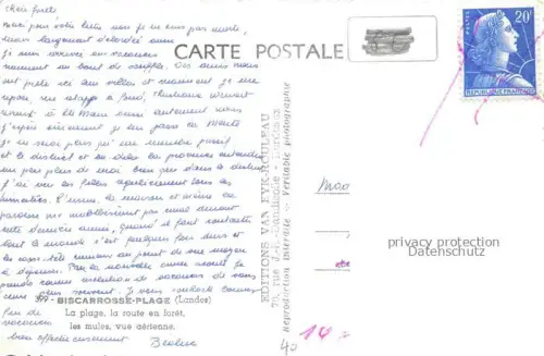 AK / Ansichtskarte Biscarrosse-Plage Mont-de-Marsan 40 Landes Vue partielle La Plage Vue aerienne Les mules