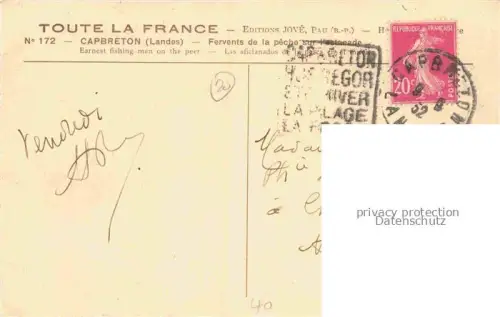 AK / Ansichtskarte CAPBRETON-SUR-MER  DAX 40 Landes Fervants de la peche sur l'estacade