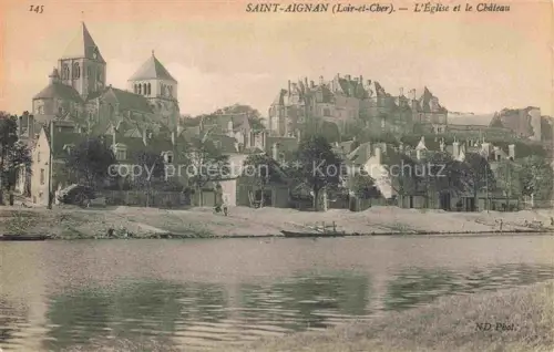AK / Ansichtskarte Saint-Aignan  41 Loir-et-Cher Eglise et le Chateau