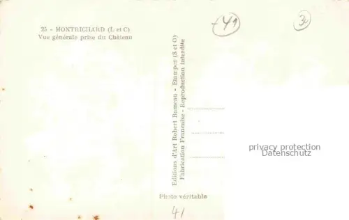 AK / Ansichtskarte Montrichard 41 Loir-et-Cher Vue generale prise du Chateau
