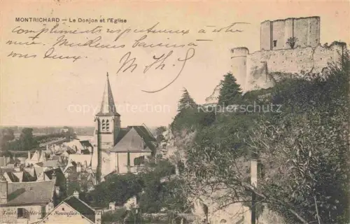 AK / Ansichtskarte Montrichard 41 Loir-et-Cher Le Donjon et l'Eglise