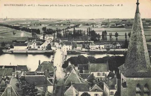 AK / Ansichtskarte Montrichard 41 Loir-et-Cher Panorama pris du haut de la Tour Carree vers St Julien et Faverolles