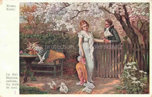 AK / Ansichtskarte KOCH Kuenstlerkarte Im Mai au mois de Mai Taube Litho