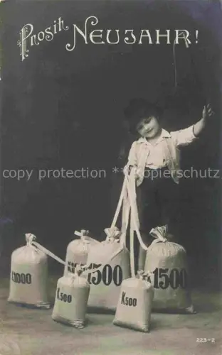 AK / Ansichtskarte Neujahr Annee New Year Prosit Kind 