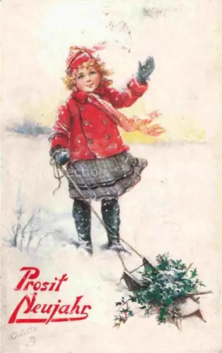 AK / Ansichtskarte Verlag TUCK Raphael et Fils Nr. C 1068 Maedchen Prosit Neujahr Nouvelle Annee Litho 