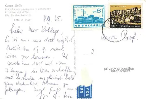 AK / Ansichtskarte STRAssENBAHN Tramway-- Sofia die Staatsuniversitaet 