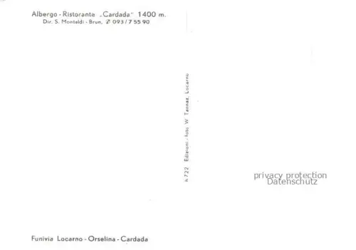AK / Ansichtskarte Seilbahn Cable-Car Telepherique Albergo Orselina Cardada Funivia Locarno 