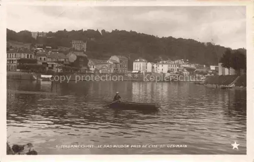 AK / Ansichtskarte Billancourt 92-BOULOGNE-BILLANCOURT Bas Meudon pris de l ile st Germain