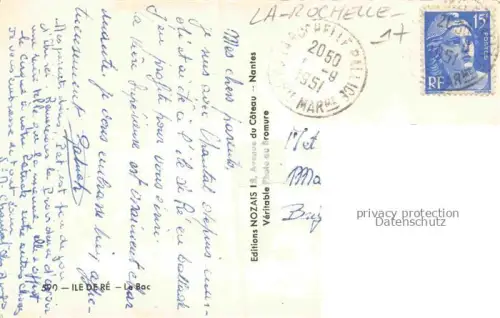 AK / Ansichtskarte LA ROCHELLE 17 Charente-Maritime Custave Perreal La Rochelle Ile de re Le Bac