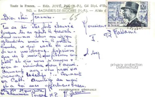 AK / Ansichtskarte Bagneres-de-Bigorre 65 Hautes-Pyrenees Toute la France Allee Brunen 