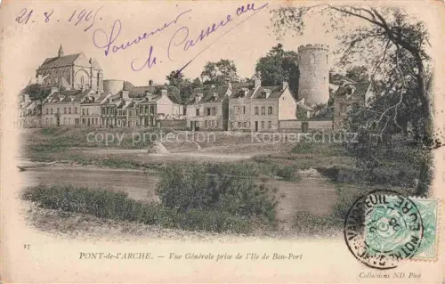 AK / Ansichtskarte Pont-de-l Arche ANDELYS 27 Eure Vue Generale prise de l lle de Bon Port