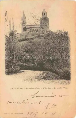 AK / Ansichtskarte Crozet Ain Eglise et la vieille Tour