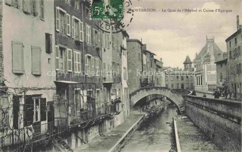 AK / Ansichtskarte MONTBRISON 42 Loire Le Quai de l'Hopital et Caisse d'Epargne
