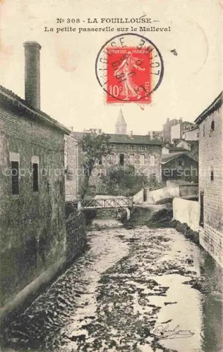 AK / Ansichtskarte La Fouillouse Saint-Etienne 42 Loire La petite passerelle sur le Malleval