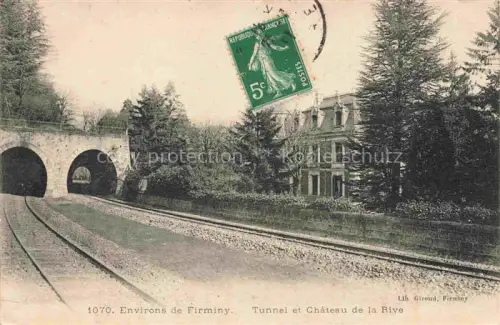 AK / Ansichtskarte Firminy Saint-Etienne 42 Loire Tunnel et Chateau de la Rive