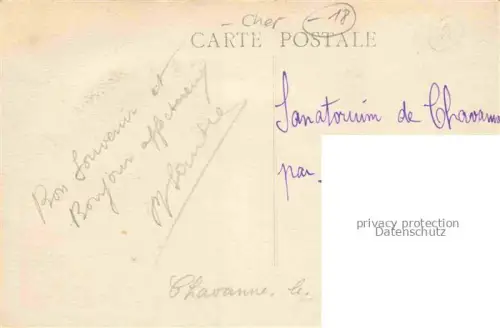AK / Ansichtskarte Chavanne Chavannes Saint-Amand-Montrond 18 Cher Sanatorium de Chavanne Facade